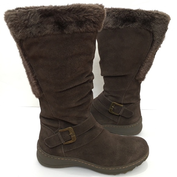 BareTraps anibeth brown suede leather knee high tall winter boots  size 8.5 - Picture 1 of 16